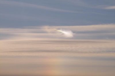 Fischgrat-Cirren mit Halo
Schlüsselwörter: Federwolke, Fischgrat, Cirren, Halo