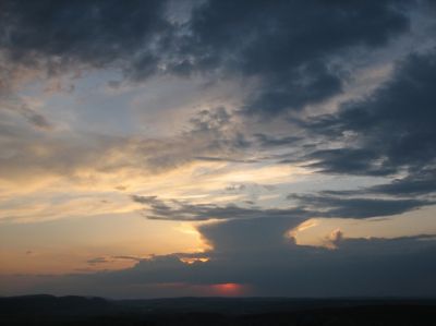Sterbendes Gewitter
Basler Jura, Blick Richtung Elssas, 22.04.2006
